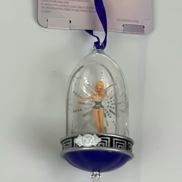 Disney Other - Disney Tinker Bell Ornament - Silver and Blue